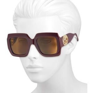 Authentic Gucci 54MM Square Sunglasses